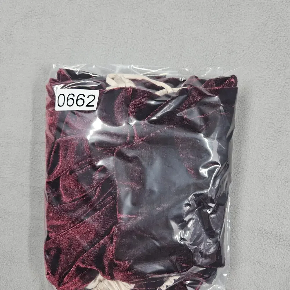 Lulus Velvet Dress Womens XS Burgundy Satin Mini Fairy Whimsical Goth Babydoll